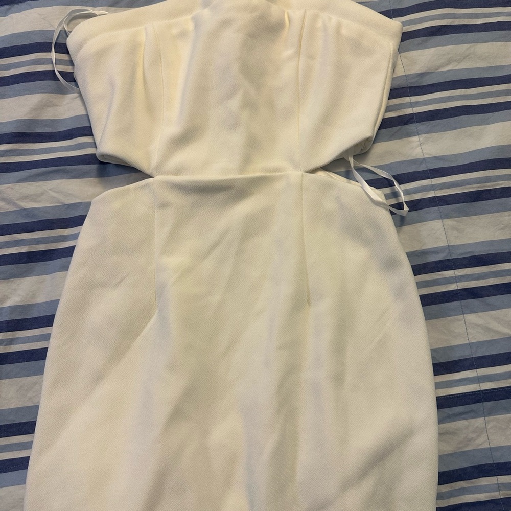 Princess Polly White Strapless Sheath Dress for Weddings